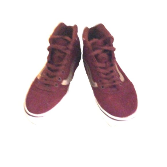 VANS Sk8-Hi High Top Sneakers Maroon Canvas Women’s 7.5 Lace Up EUC - Picture 4 of 9